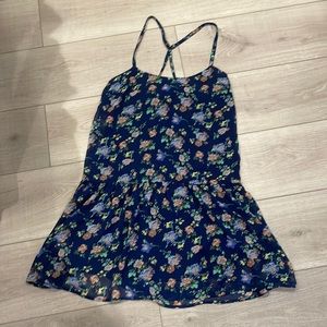 Hem & Thread blue floral flows dress.